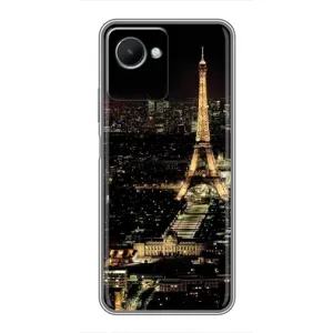 Чохол Ейфелева Вежа Realme C30s - (AlphaPrint) (Нічний Париж)