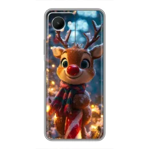 Чехол с принтом «Олень с шарфом» для Realme C30s
