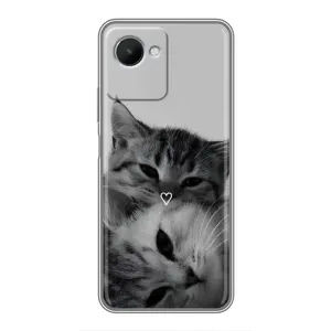 Чохол з принтом «Пара котів» для Realme C30s