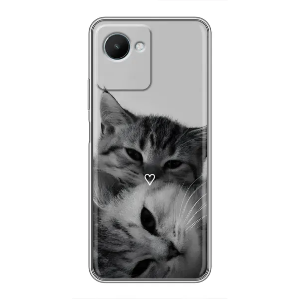Чохол з принтом «Пара котів» для Realme C30s