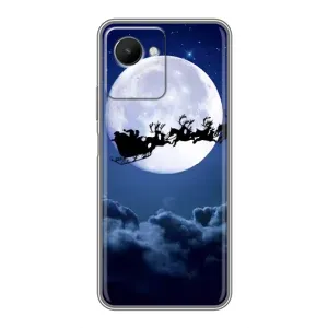 Новорічні Чохли для RealMe C30s (VPrint) (Санта - місяць)