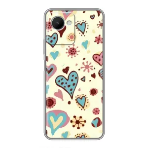 Чехлы для любимой на RealMe C30s (VPrint) (Сердечки)
