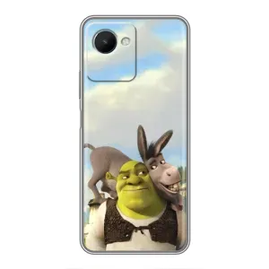 Чохол з мультфільмом Шрек на Realme C30s (Шрек та Осел)