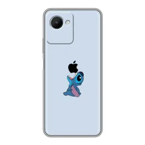 Чохол з принтом Стіч на Realme C30s (Stitch apple)