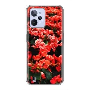 Чохли з квітами для Realme C31 (VPrint) (Квіти червоні)
