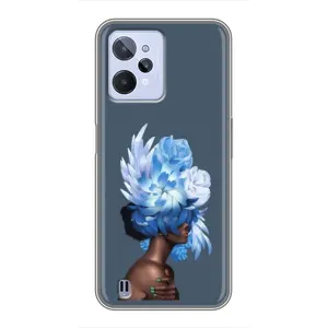 Чехлы (ART) Цветы на Realme C31 (VPrint) (Квіти на голові)