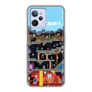 Чохол Майнкрафт на Realme C31 (AlphaPrint) Minecraft (фон Minecraft)