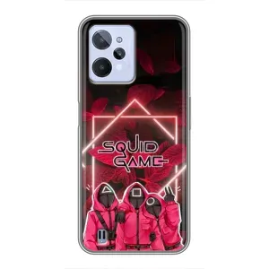 Чехол Гра в кальмара для Realme C31 (Охранники Игра кальмара)