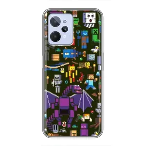 Чохол Майнкрафт на Realme C31 (AlphaPrint) Minecraft (Колаж Майнкрафт)
