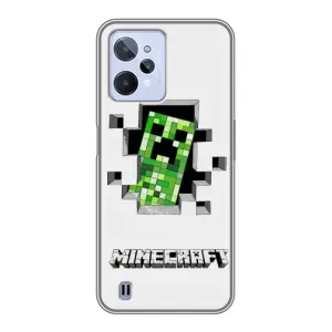 Чохол Майнкрафт на Realme C31 (AlphaPrint) Minecraft (кріпер Майнкрафт)