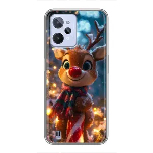 Чехол с принтом «Олень с шарфом» для Realme C31