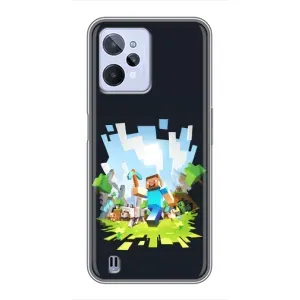 Чохол Майнкрафт на Realme C31 (AlphaPrint) Minecraft (персонажі Minecraft)