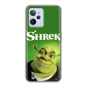 Чехол с мультфильмом Шрек на Realme C31 (Улыбающийся Шрек)