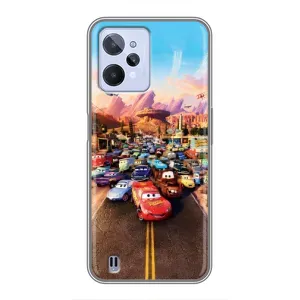 Силиконовый чехол Маквин для Realme C31 (Тачки на трассе)