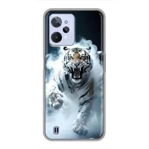Чохол з принтом «Білий тигр у диму» для Realme C31