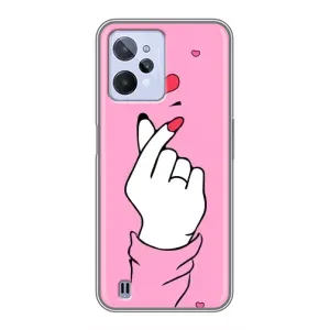 Чохол з принтом для Realme C31 (AlphaPrint - Знак сердечка)