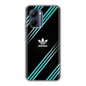 Чехлы Адидас для Realme C33 (AlphaPrint) (Адидас с полосами)