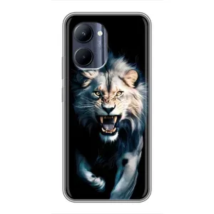 Чохол з картинкою 'Хижаки' для Realme C33 (Лев у темряві)