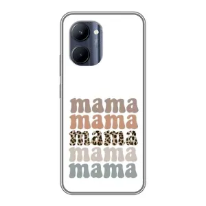 Чехол с принтом «Текстовый коллаж мама» для Realme C33