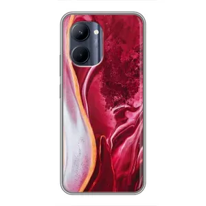 Чохол з принтом «Мрамор червоний» для Realme C33
