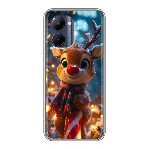 Чехол с принтом «Олень с шарфом» для Realme C33 Чехол с принтом «Олень с шарфом» для Realme C33