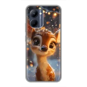 Чехол с принтом «Олененок среди гирлянд» для Realme C33