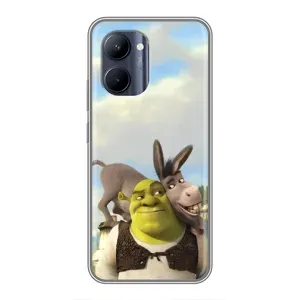 Чохол з мультфільмом Шрек на Realme C33 (Шрек та Осел)