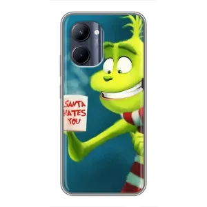 Різдвяні Чохли для Realme C33 (VPrint) (Зелений Грінч)