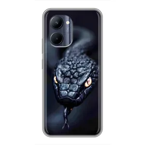 Чохол з картинкою 'Хижаки' для Realme C33 (Чорна змія)