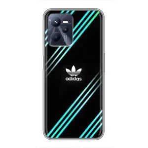 Чехлы Адидас для Realme C35 (AlphaPrint) (Адидас с полосами)