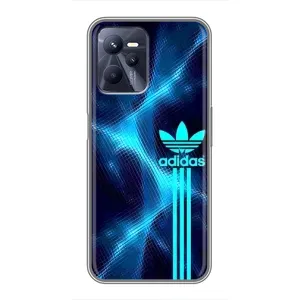 Чехлы Адидас для Realme C35 (AlphaPrint) (Синий Адидас)