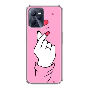 Чохол з принтом для Realme C35 (AlphaPrint - Знак сердечка)