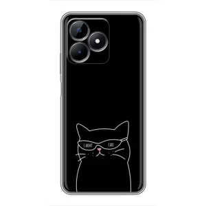 Чохол з принтом «Байдужий кіт» для Realme C51