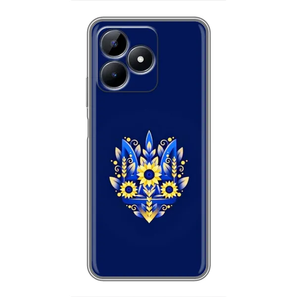 Чехол с принтом «Цветочный Герб» для Realme C51 Чехол с принтом «Цветочный Герб» для Realme C51