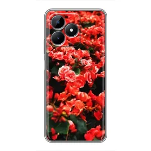 Чохли з квітами для Realme C51 (VPrint) (Квіти червоні)