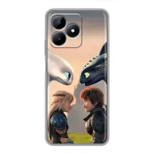 Чохол як приборкати дракона на Realme C51 (Гикавка і Астрід)
