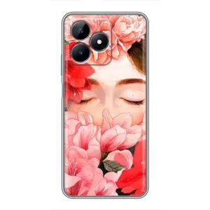Чехлы (ART) Цветы на Realme C51 (VPrint) (Очі в квітах)