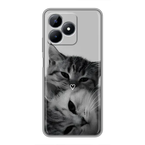 Чохол з принтом «Пара котів» для Realme C51