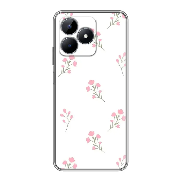Чехол с принтом «Розовые цветы» для Realme C51