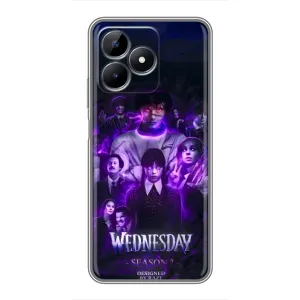 Чохол з дизайном Венздей 2 на Realme C51 (Фіолетова магія Венздей)
