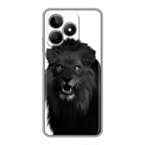 Чохли з картинкою животних Realme C53 (Чорний ЛЕВ)