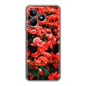 Чохли з квітами для Realme C53 (VPrint) (Квіти червоні)