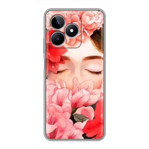 Чехлы (ART) Цветы на Realme C53 (VPrint) (Очі в квітах)