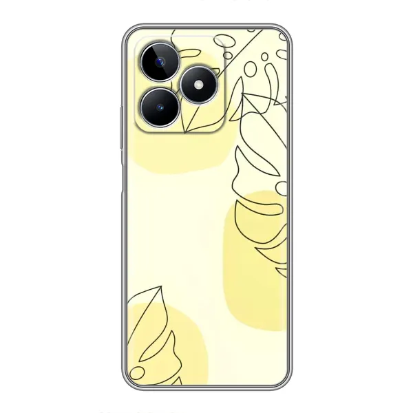 Чохол з принтом «Жовта монстера арт» для Realme C53 Чохол з принтом «Жовта монстера арт» для Realme C53