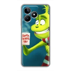 Різдвяні Чохли для Realme C53 (VPrint) (Зелений Грінч)