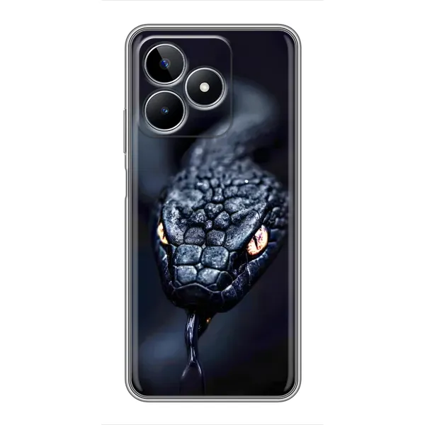 Чохол з принтом «Чорна змія» для Realme C53 Чохол з принтом «Чорна змія» для Realme C53