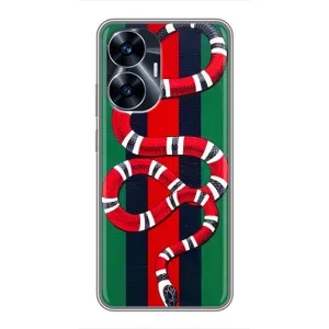 Чехлы ГУЧЧИ для Реалми С55 (AlphaPrint) (Gucci змия)