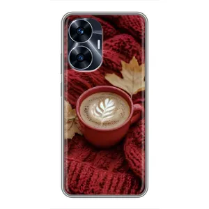 Чохол з принтом «Кава на ковдрі» для Realme C55