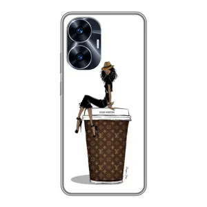 Чохли Луі Вітон для Realme C55 (AlphaPrint - LOUIS VUITTON) (кава LOUIS VUITTON)