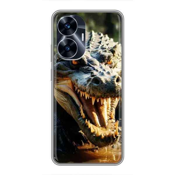 Чохол з принтом «Небезпечний крокодил» для Realme C55